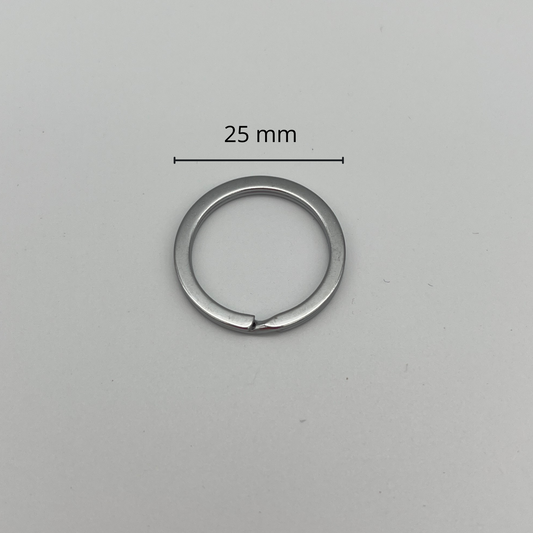 Anneau de porte-clefs 25 mm couleur chrome
