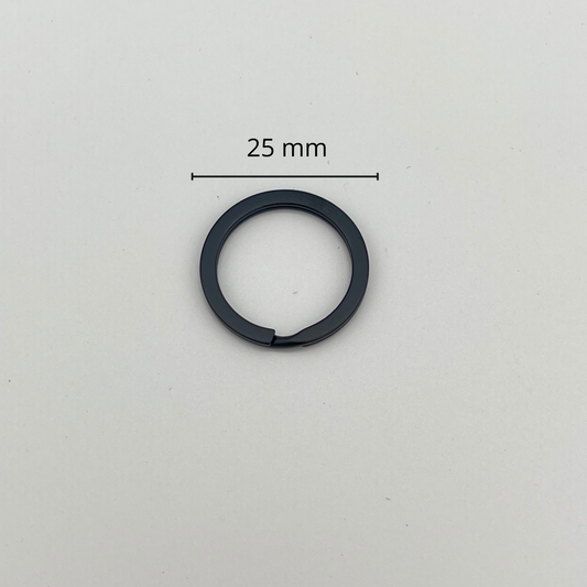 Anneau de porte-clefs 25 mm couleur noir