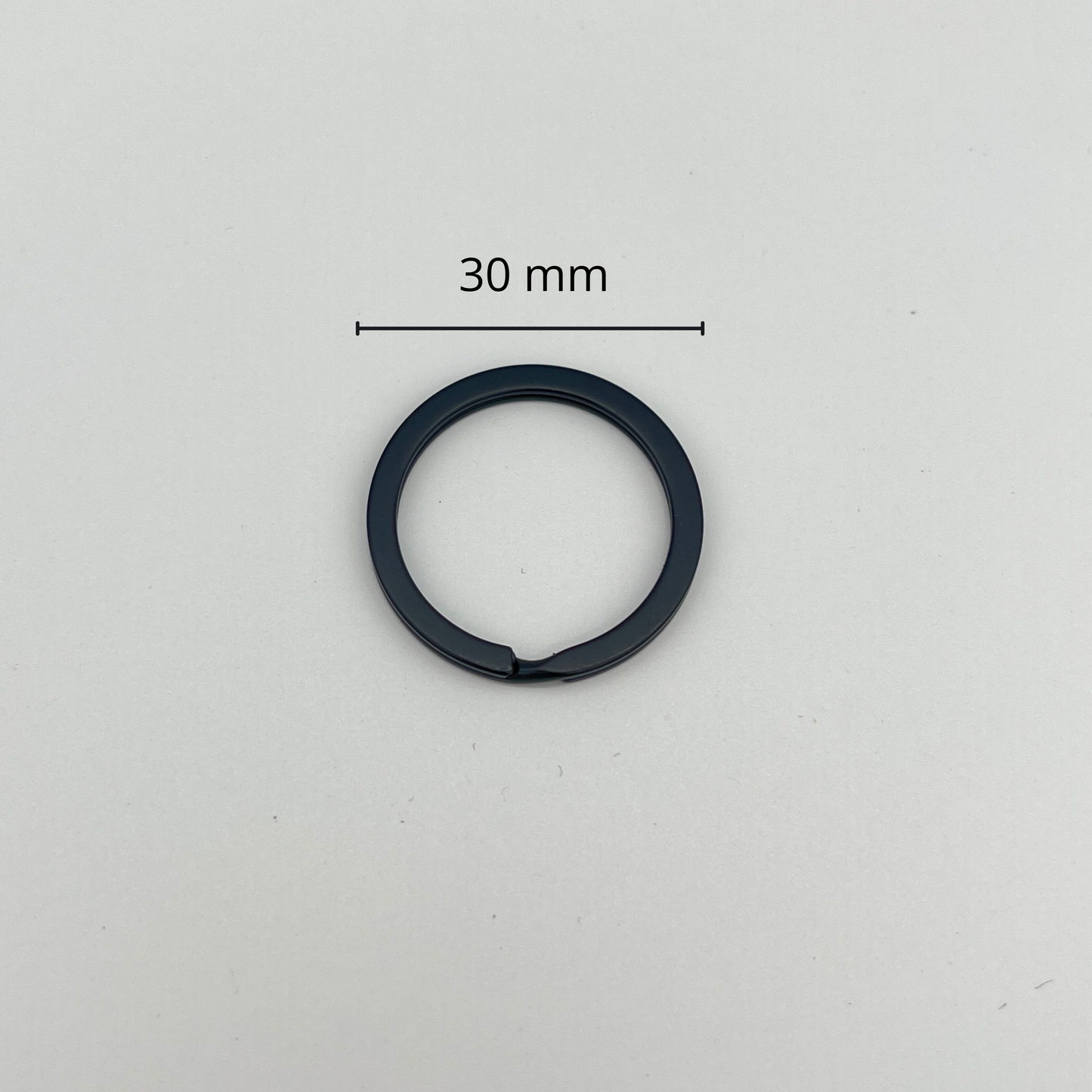 Anneau de porte-clefs 30 mm couleur noir