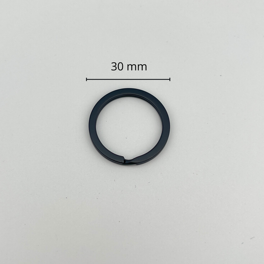 Anneau de porte-clefs 30 mm couleur noir