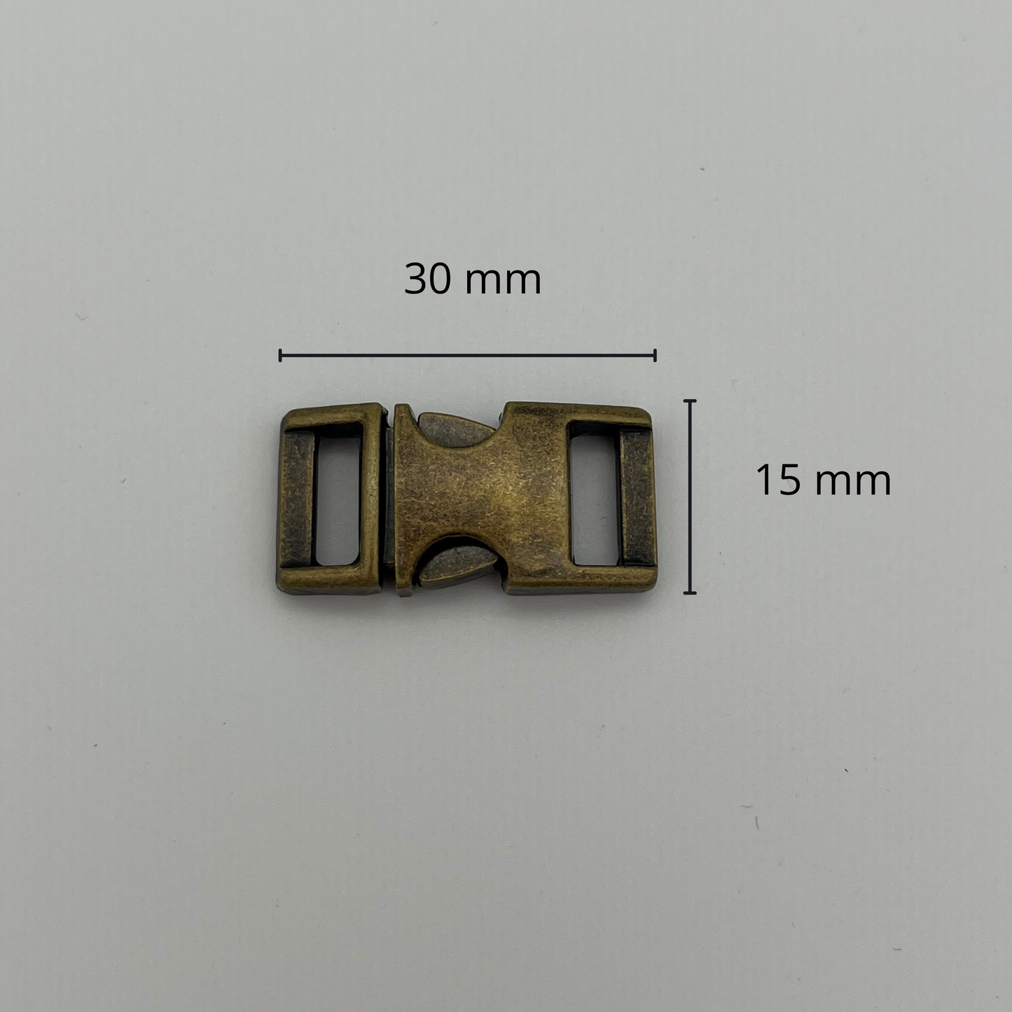 Boucle rapide métal couleur « antique » taille 15 mm