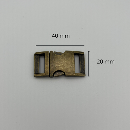Boucle rapide métal « antique » taille 20 mm