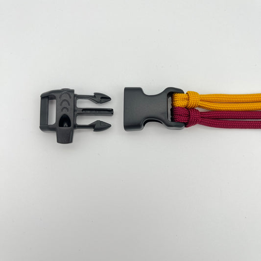 Boucle rapide sifflet d'urgence plastique noir 20 mm