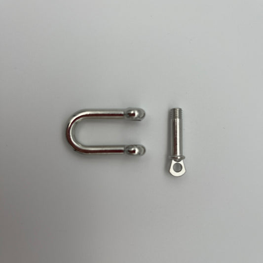 Manille en U en métal couleur chrome