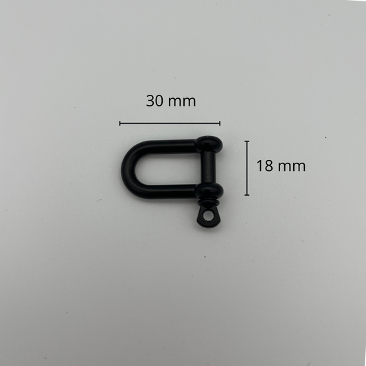 Manille en U en métal noir