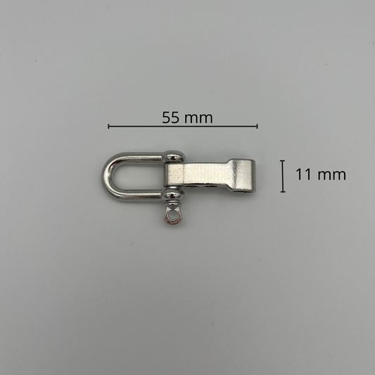 Manille U réglable chrome