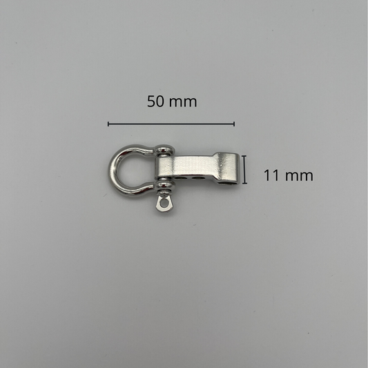 Manille lyre réglable en métal couleur chrome