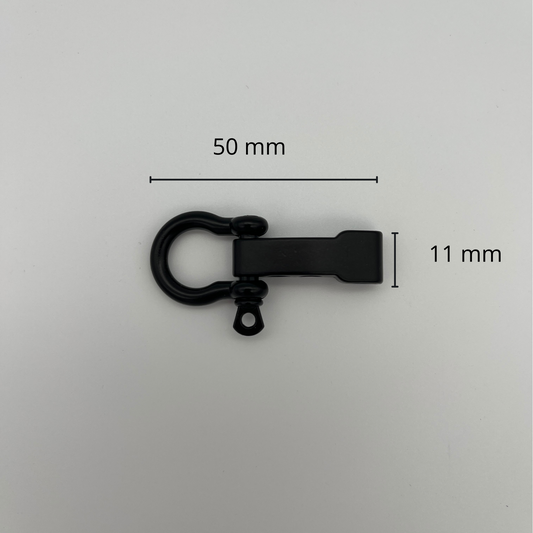 Manille lyre réglable en métal couleur noir