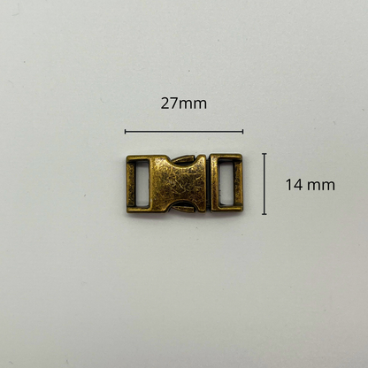 Boucle rapide métal couleur « antique » taille 15 mm (nouvelle collection)